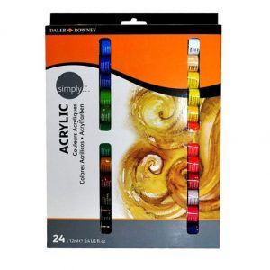 Daler Rowney Simply Acrylic Set of 24 x 12 ml Tubes