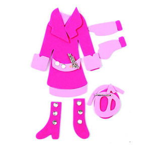 Hands On Craft 3D Stickers Foam Shapes Pink Dress