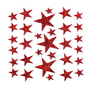 Hands On Craft 3D Glitter Stickers Foam Shapes Stars 31 Pcs