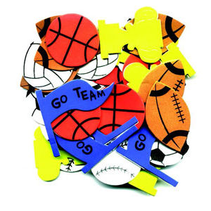 Hands On Craft Adhesive Foam Shapes Sport Balls 45 Pcs