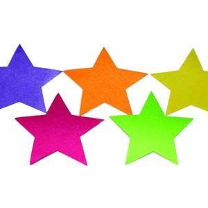 Craft Felt Star With Sticker 11 x 0.3 cm Assorted 10/PK 5C