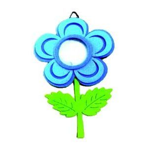 Fabric Flower Photo Frame with Hook 17 x 11 cm Assorted Colors