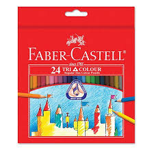 Faber Castell Color Pencils Tri Grip long 24 colors