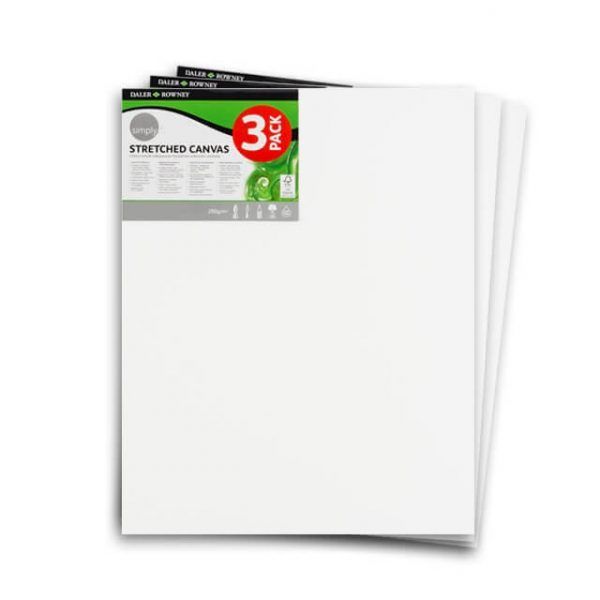 Daler Rowney Simply Quality Stretched Canvas (Pack of 3)