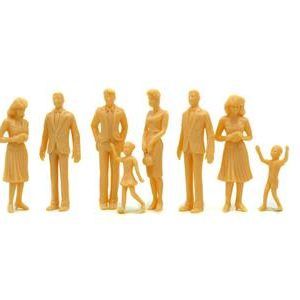ABS FIGURE Standing Skin Doll 1:87 4 Pcs