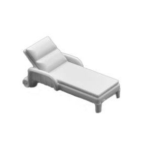 Furniture Lounge Chair D Type 1:50 L 38 mm x W 14 mm x H 8 mm