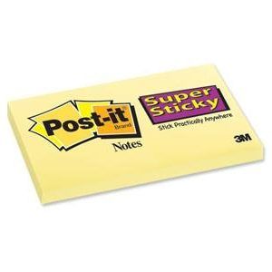 Post-it Sticky Note Lined 2"x 2" 10 Pads 90 Sheets/Pad Canary Yellow