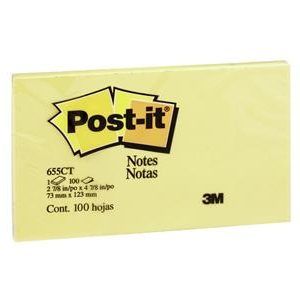 Post-It Yellow Notes 73 x 123 mm
