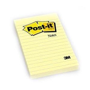 Post-It Yellow Notes 5"x 8" Lined 50 Sheets