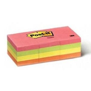 Post-It Neon Colors Sticky Notes 1.5" x 2" 12 Pad