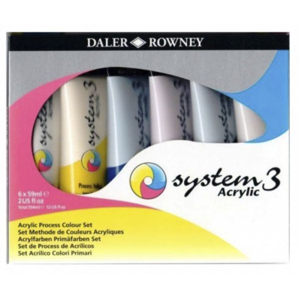 Daler Rowney System 3 Acrylic Process Set 6 x 59 ml