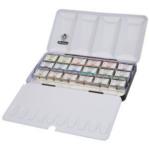 HORADAM Aquarell metal box with 18 x full pans, and additional space for 6 x full pans
