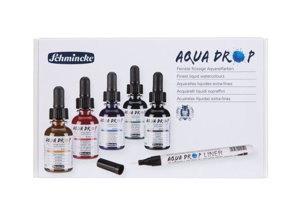 SCHMINCKE Aqua Drop set 5 x 30ml + LINER