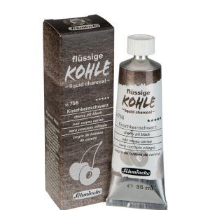 SCHMINCKE liquid charcoal,earth "cherry pit black"/ tube 35ml