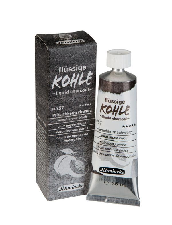 SCHMINCKE liquid charcoal,earth "peach stone black"/ tube 35ml