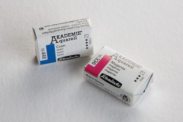 AKADEMIE Aquarell - Fine artists' watercolour paint (half pans)