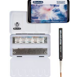 SCHMINCKE "HORADAM AQUARELL", SUPER GRANULATION (GALAXY), 5x1/2 pans + 1 brush #5
