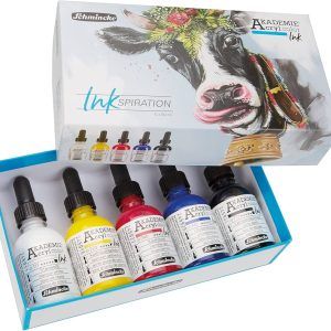 SCHMINCKE acrylic ink "AKADEMIE" special set 5x50ml