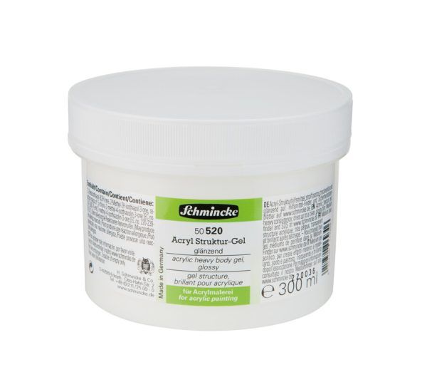 Acrylic heavy body gel (glossy), increases transparency and gloss / 300ml