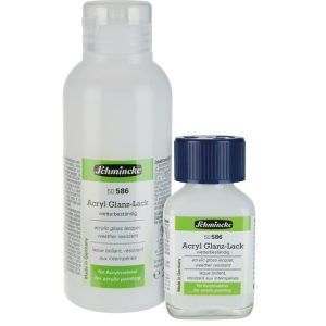 Acrylic gloss lacquer, water dilutable, weather resistant