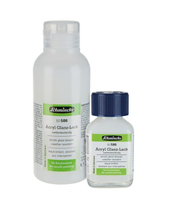 Acrylic gloss lacquer, water dilutable, weather resistant