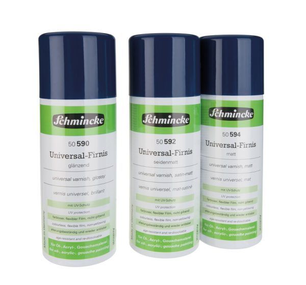 Universal varnish AEROSPRAY (glossy, or satin-matt, or matt), synthetic resin varnishes with UV-protector