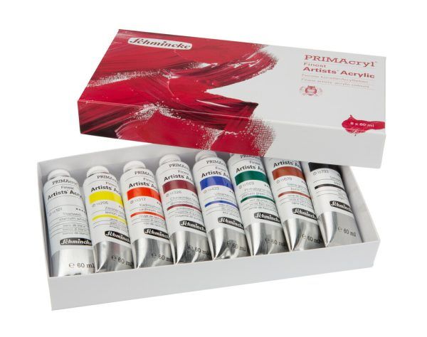 Schmincke Prima Finest Acrylic Color Set of 8 x 60ml