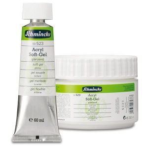 Acrylic soft gel, glossy, increases transparency and gloss