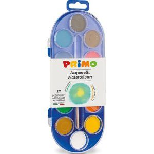 primo watercolour set of 12 colours (30 MM) + 1 brush