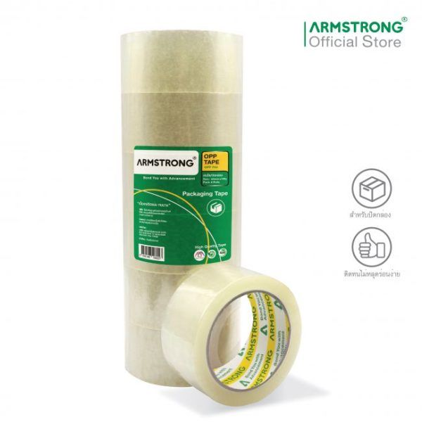 ARMSTRONG packing tape clear, 48mm x 100y, (pack: 1 roll)