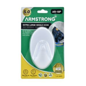 ARMSTRONG extra large single hook, 5.0 kg. max. load