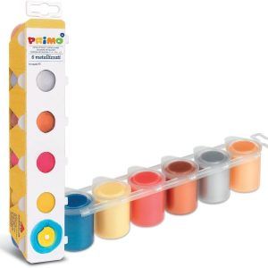Primo Gouache Colours set of 6 Metallic Colors x 25ml