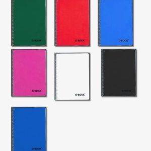 D'book A4 spiral, 48 sheets-96 pages , lined / squared , 80gr