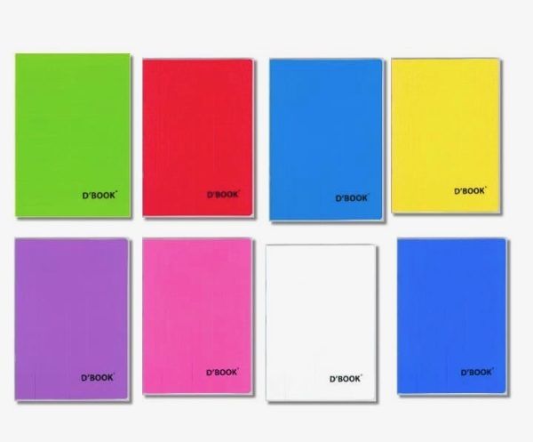 D'book A4 copybooks lined / squared , 48 sheets-96 pages , 80gr