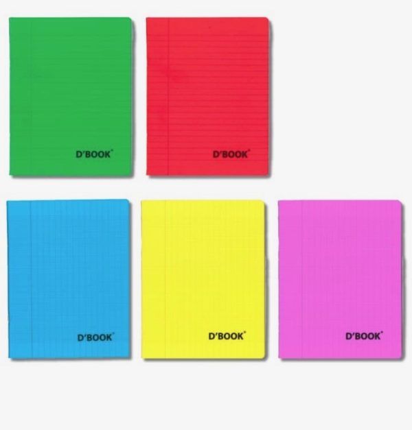 D'book 17 x 22 cm lined / squared , 48 sheets-96 pages , 80gr