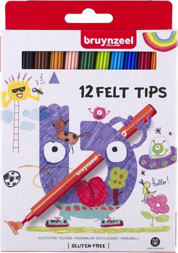 bruynzeel 12 x felt tips