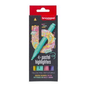 bruynzeel 4 x pastel highlighters