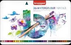 bruynzeel, watercolour pencils set of 36 colours
