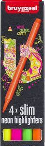 bruynzeel 4 x neon slim highlighters