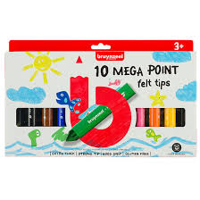 bruynzeel MEGA POINT felt tips set of 10 colours