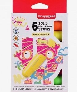 bruynzeel 6 SOLID POSTER PAINT STICKS/ metallic colours