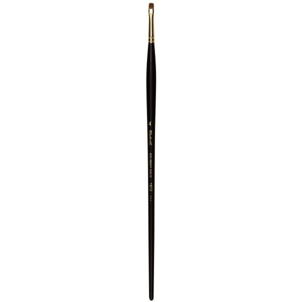 KOLINSKY GOLD SHORT FLAT BRUSH - oil, acrylic & tempera 1872-4