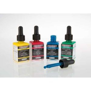 SCHMINCKE : AERO COLOR FINEST ACRYLIC INK : 28ML /Total cover colors