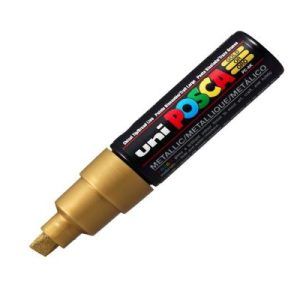 Uni POSCA Chisel Tip 8.0mm PC-8K Gold