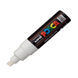 Uni POSCA Chisel Tip 8.0mm PC-8K White
