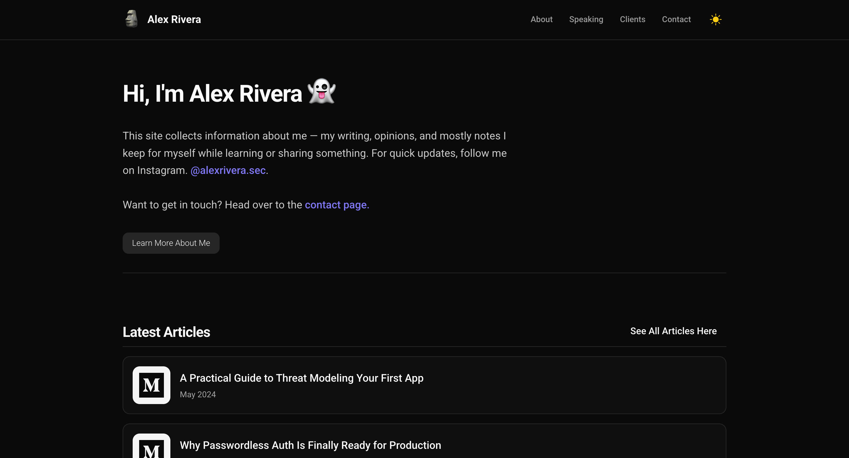 Screenshot of Cybersecurity Consultant — Portfolio & Blog