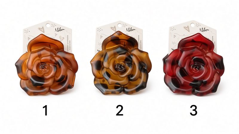 Broches rosas