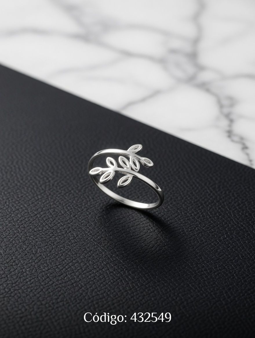 ANILLO LISO FINO LAURELES PLT. IMPORTANTE - miniatura 2