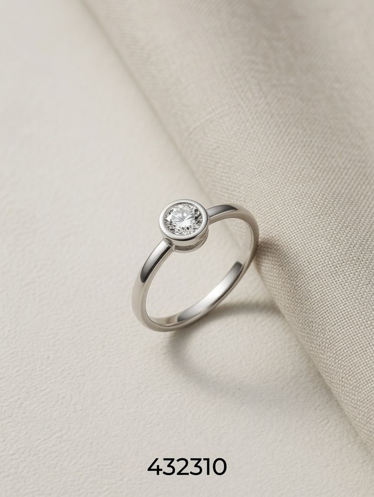 ANILLO ZIRCON PLATEADO IMPORTANTE