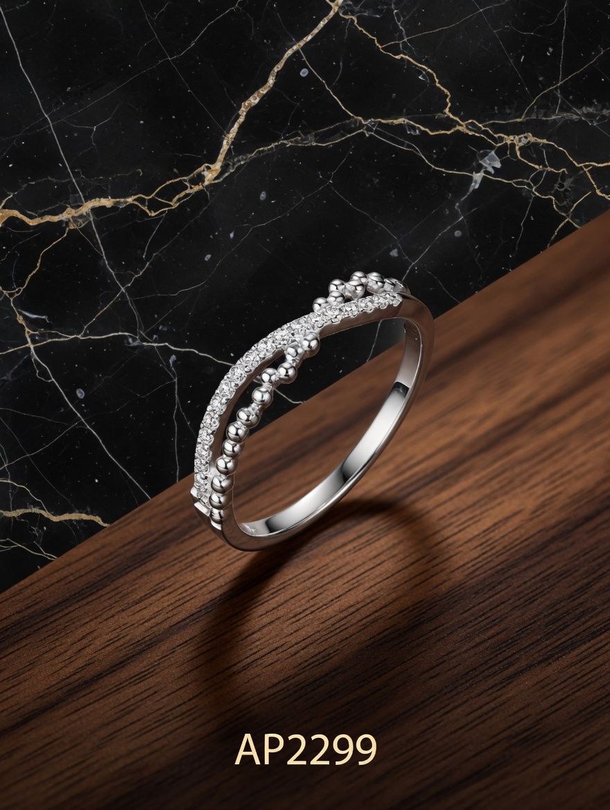 ANILLO ZIRCON INFINITO PLATEADO IMPORTANTE - miniatura 1
